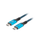 Lanberg CA-CMCM-45CU-0015-BK cable USB USB 3.2 Gen 2 (3.1 Gen 2) 1,5 m USB C Negro, Azul