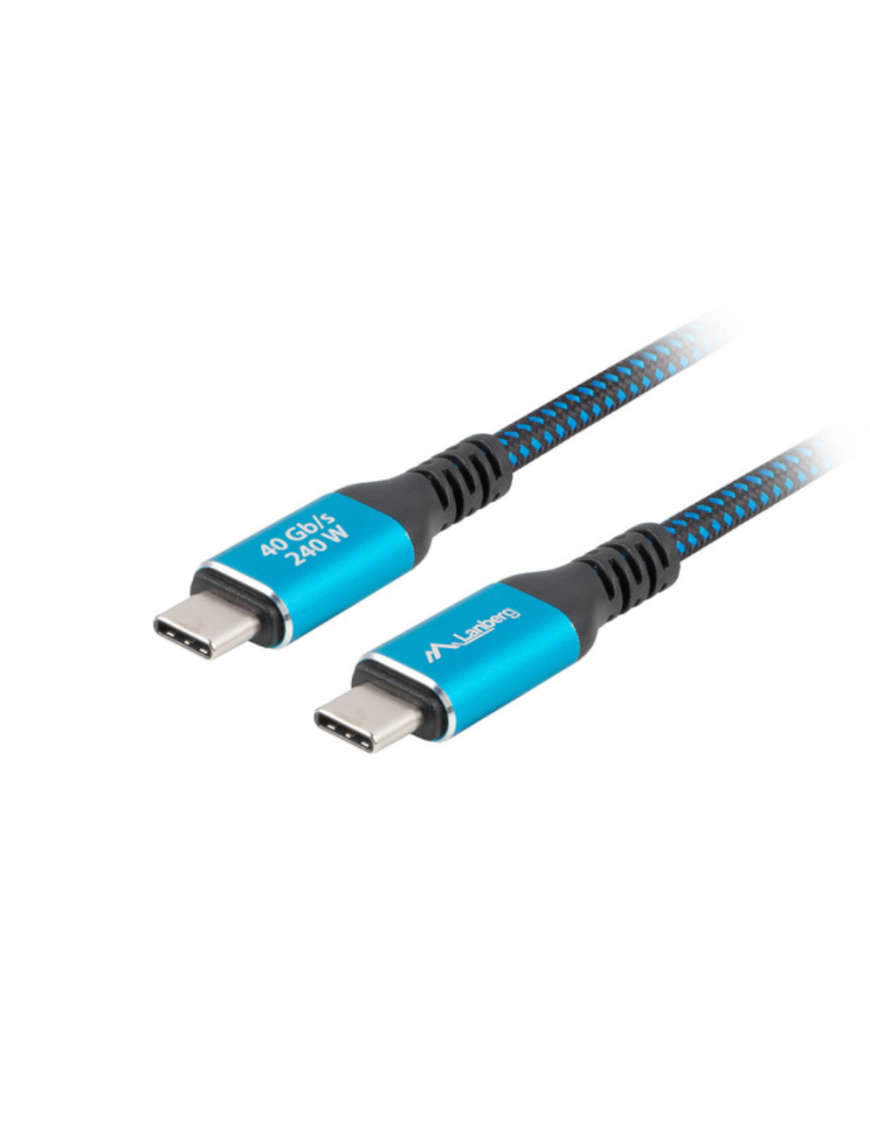 Lanberg CA-CMCM-45CU-0020-BK cable USB USB 3.2 Gen 2 (3.1 Gen 2) 2 m USB C Negro, Azul