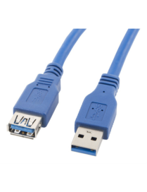 Lanberg CA-US3E-10CC-0030-B cable USB 3 m USB A Azul