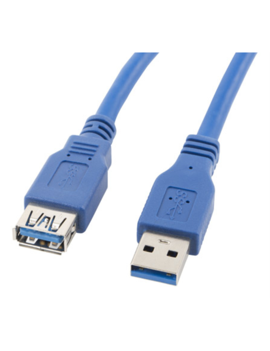 Lanberg CA-US3E-10CC-0030-B cable USB 3 m USB A Azul