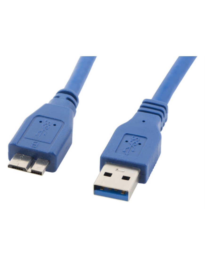 Lanberg CA-US3M-10CC-0005-B cable USB 0,5 m Micro-USB A USB A Azul