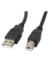 Lanberg CA-USBA-10CC-0005-BK cable USB USB 2.0 0,5 m USB B Negro