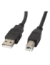 Lanberg CA-USBA-10CC-0005-BK cable USB USB 2.0 0,5 m USB B Negro