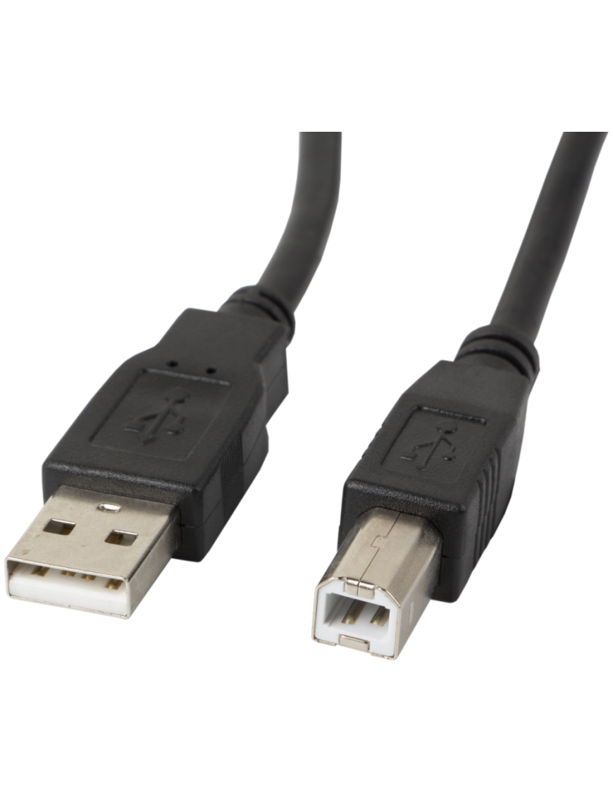 Lanberg CA-USBA-10CC-0010-BK cable USB USB 2.0 1 m USB B Negro