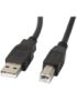 Lanberg CA-USBA-10CC-0010-BK cable USB USB 2.0 1 m USB B Negro