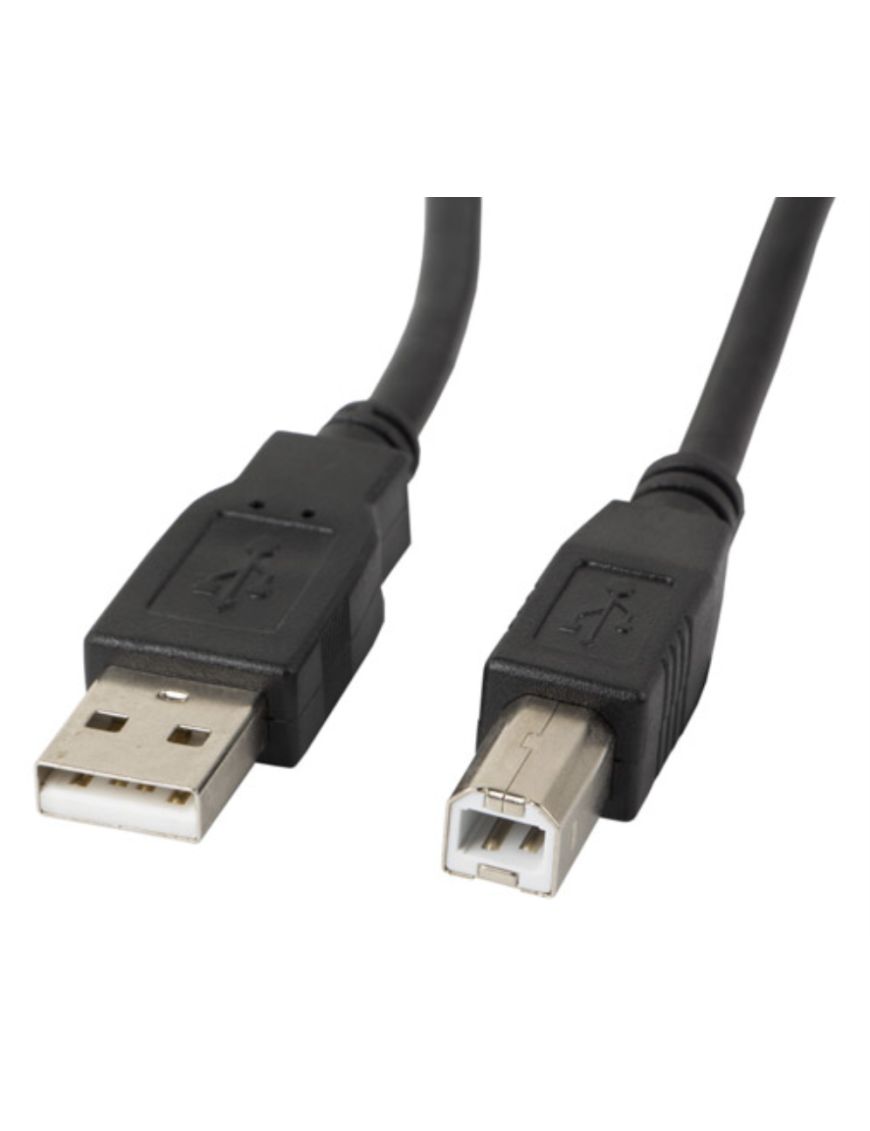 Lanberg CA-USBA-10CC-0018-BK cable USB USB 2.0 1,8 m USB B Negro