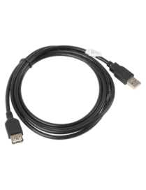 Lanberg CA-USBE-10CC-0018-BK cable USB USB 2.0 1,8 m USB A 0,48 Gbit/s Negro