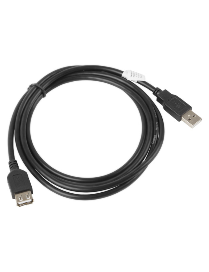 Lanberg CA-USBE-10CC-0018-BK cable USB USB 2.0 1,8 m USB A 0,48 Gbit/s Negro