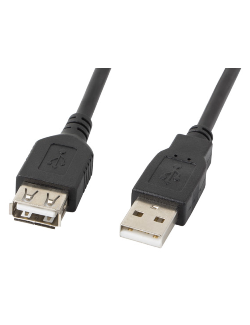 Lanberg CA-USBE-10CC-0050-BK cable USB USB 2.0 5 m USB A 0,48 Gbit/s Negro