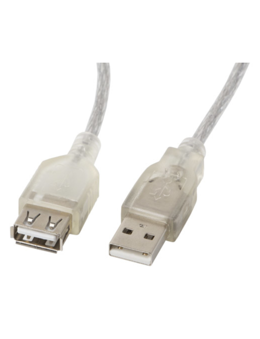 Lanberg CA-USBE-12CC-0018-TR cable USB USB 2.0 1,8 m USB A Transparente