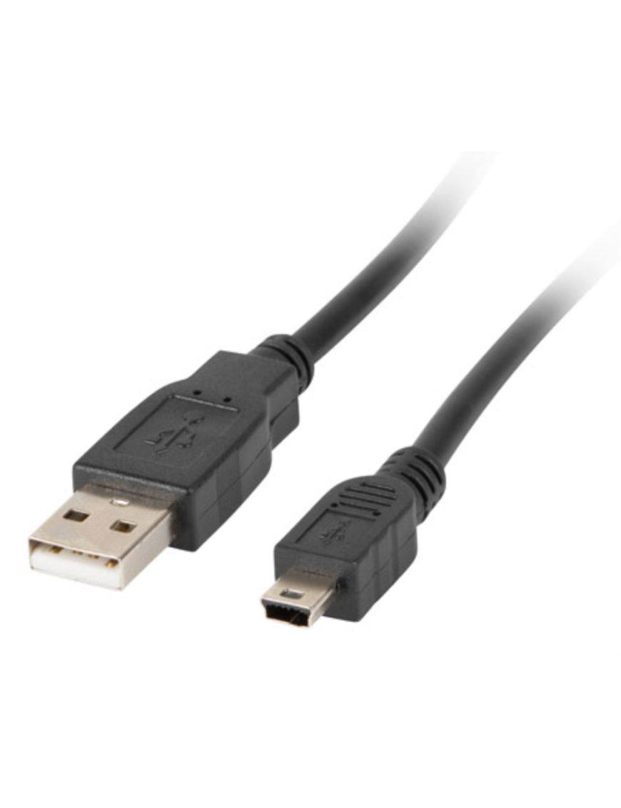 Lanberg CA-USBK-10CC-0003-BK cable USB USB 2.0 0,3 m Mini-USB A USB A 0,48 Gbit/s Negro