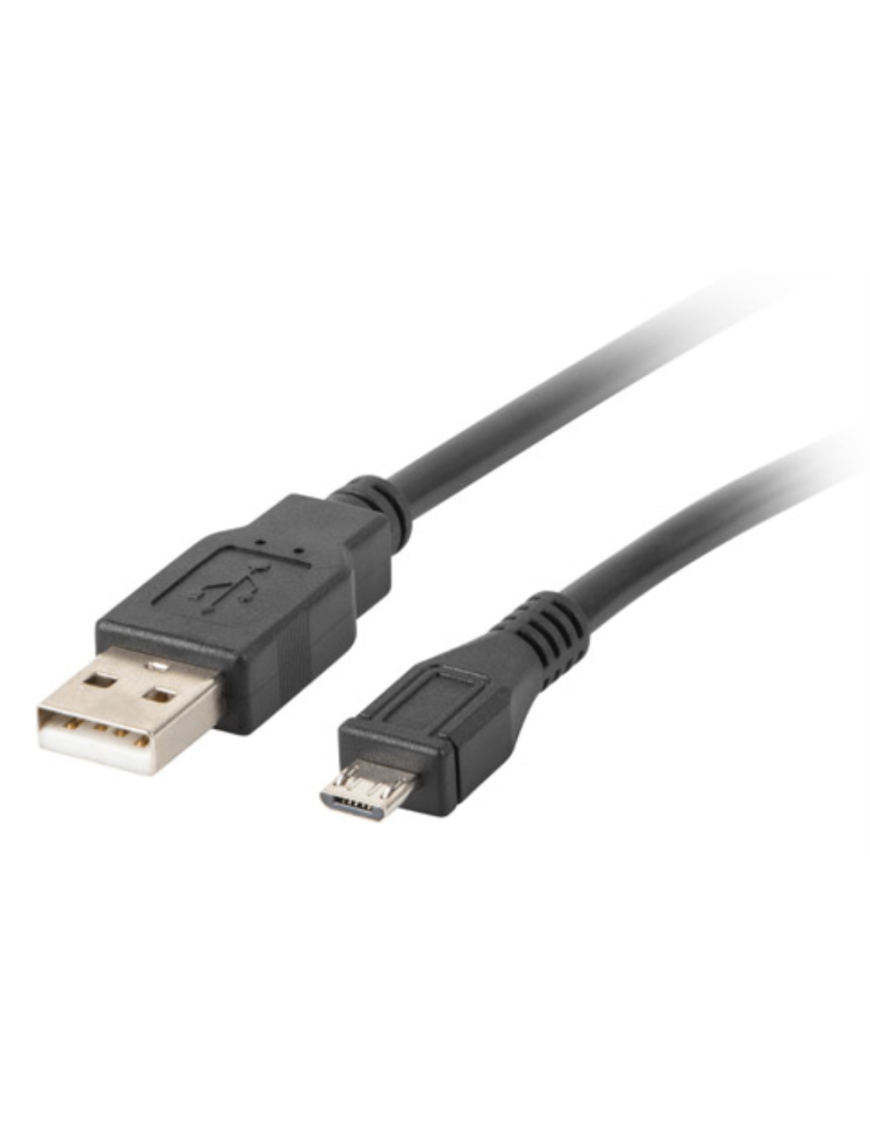 Lanberg CA-USBM-10CC-0010-BK cable USB USB 2.0 1 m Micro-USB B USB A 0,48 Gbit/s Negro