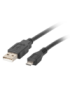 Lanberg CA-USBM-10CC-0010-BK cable USB USB 2.0 1 m Micro-USB B USB A 0,48 Gbit/s Negro
