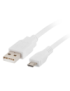 Lanberg CA-USBM-10CC-0010-W cable USB USB 2.0 1 m Micro-USB A USB A 0,48 Gbit/s Blanco
