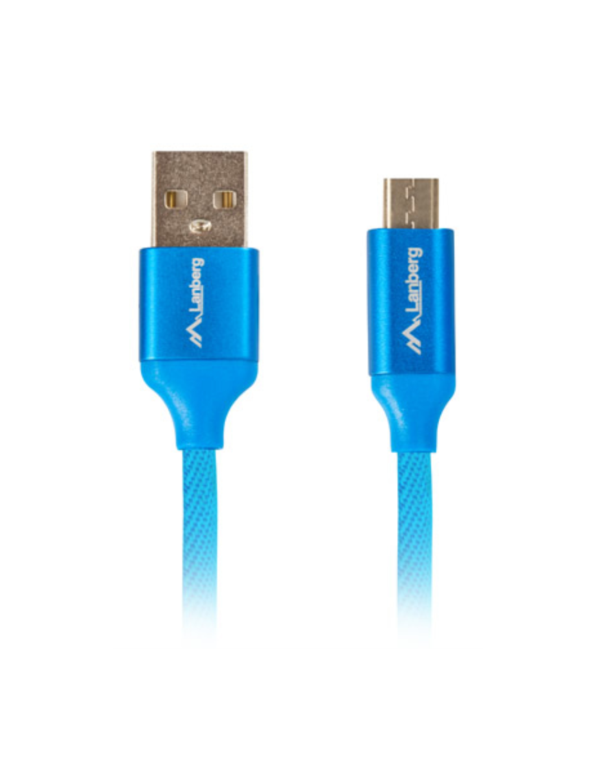 Lanberg CA-USBM-20CU-0018-BL cable USB USB 2.0 1,8 m Micro-USB A USB A Azul