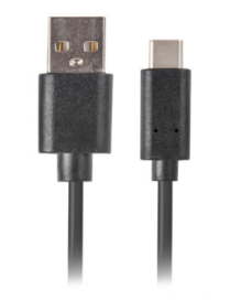 Lanberg CA-USBO-20CU-0005-BK cable USB USB 2.0 0,5 m USB C USB A Negro
