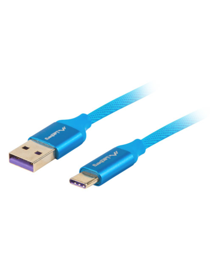 Lanberg CA-USBO-21CU-0010-BL cable USB USB 2.0 1 m USB A USB C Azul