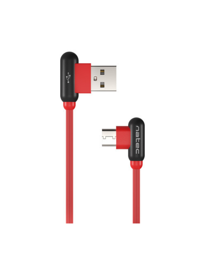NATEC NKA-1201 cable USB USB 2.0 1 m USB A USB C Negro, Rojo