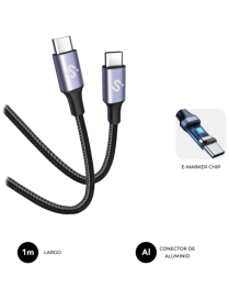 SUBBLIM CABLE PLUS 100W C-C 1m BLACK
