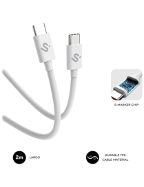 SUBBLIM CABLE PLUS 100W C-C 2m WHITE