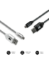 SUBBLIM PACK 2 CABLES USB A MICRO USB (2.4A) 1M BLACK/SILVER cable USB Micro-USB A Aluminio, Negro, Gris, Blanco