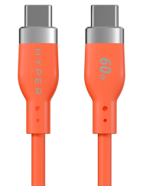 Targus HyperJuice Flex cable USB USB 2.0 1,5 m USB C 0,48 Gbit/s 60 W Naranja