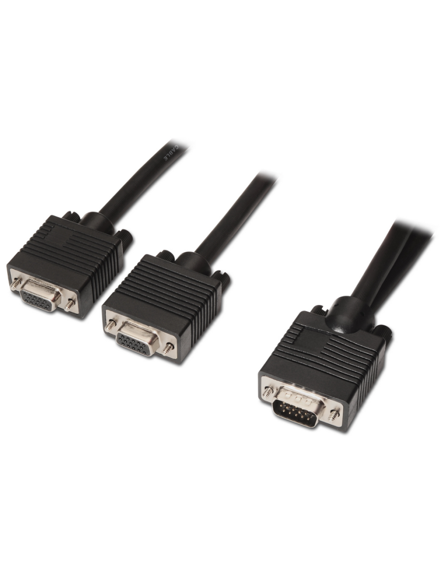 AISENS A113-0081 cable VGA 0,45 m VGA (D-Sub) 2 x VGA (D-Sub) Negro