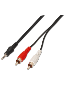 AISENS A128-0147 cable de audio 1,5 m 3,5mm 2 x RCA Negro