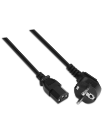 AISENS A132-0168 cable de transmisión Negro 3 m CEE7/7 C13 acoplador