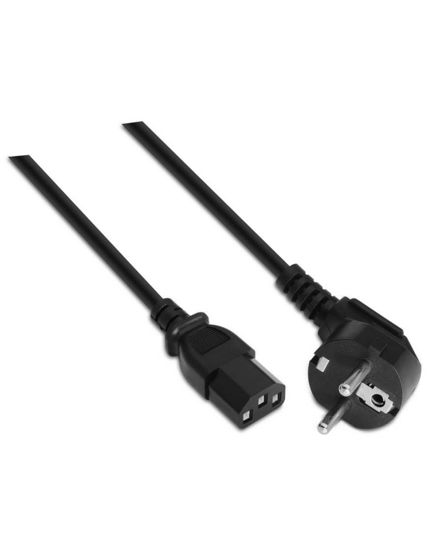 AISENS A132-0168 cable de transmisión Negro 3 m CEE7/7 C13 acoplador