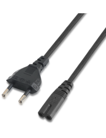 AISENS A132-0173 cable de transmisión Negro 1,5 m CEE7/7 C7 acoplador