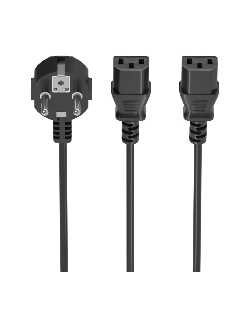 AISENS A132-0864 cable de transmisión 3 m CEE7/7 Acoplador C13 2 x