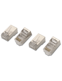 AISENS A138-0293 conector RJ-45 Acero inoxidable, Transparente
