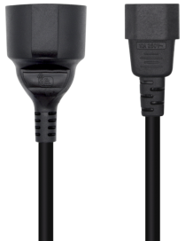 AISENS Cable Alimentación 16A, C14/M A CEE7/H, 25cm