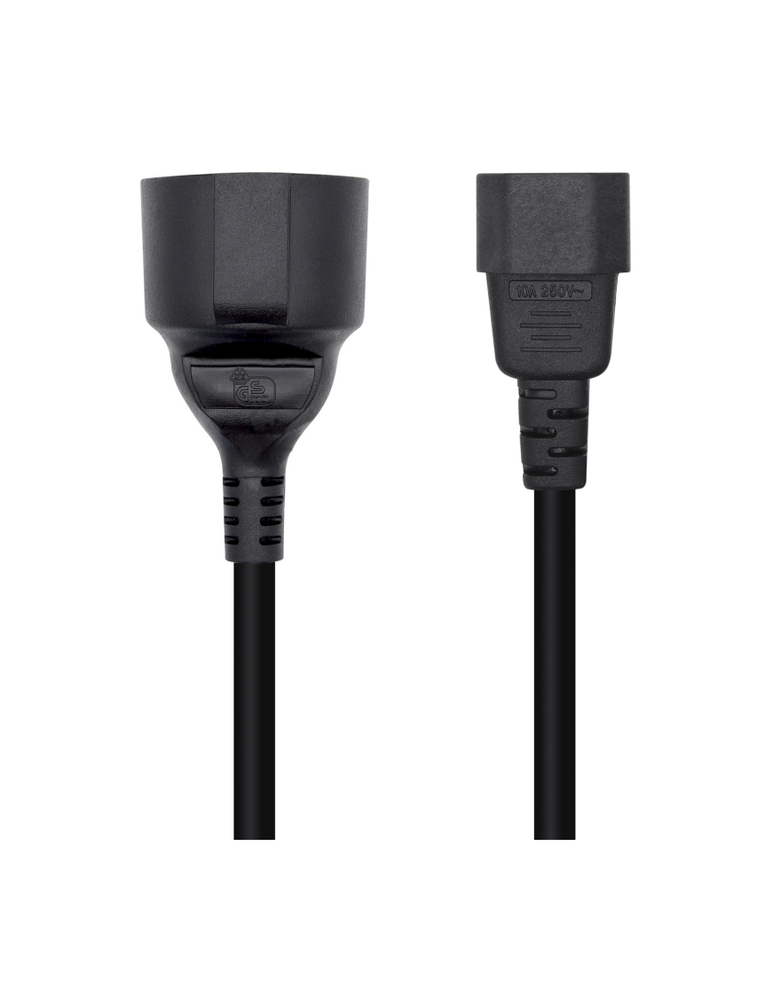 AISENS Cable Alimentación 16A, C14/M A CEE7/H, 25cm