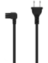 AISENS Cable Alimentación Acodado Forma 8, CEE7/16/M-C7/H, Negro, 3.0M