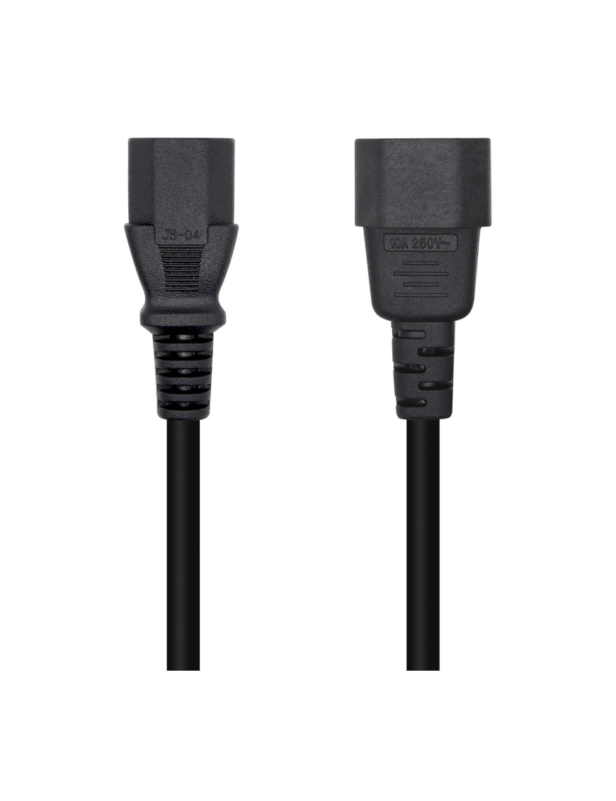 AISENS Cable Alimentación CPU, C13/H-C14/M, Negro, 3.0m