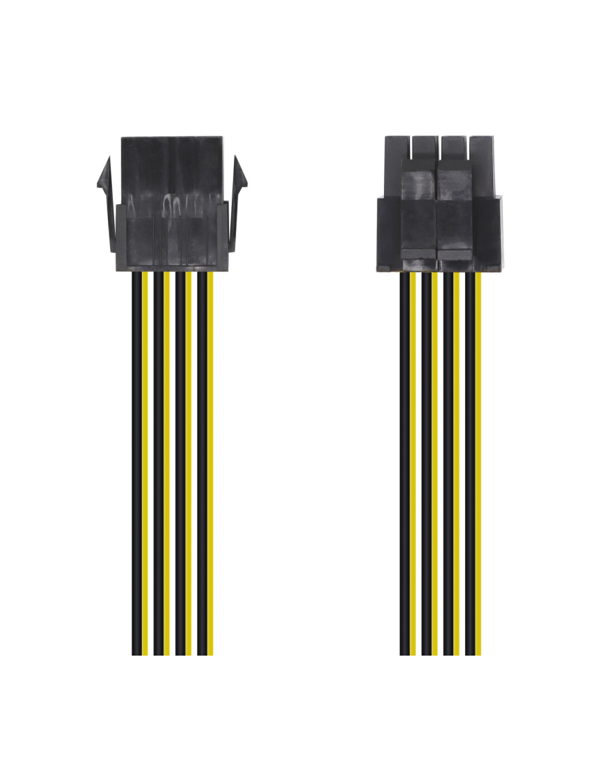 AISENS Cable Alimentación, 8pin/H-4+4pin/M, 30cm