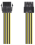 AISENS Cable Alimentación, 8pin/H-4+4pin/M, 30cm