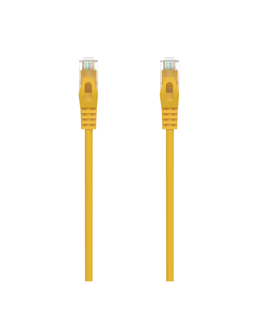 AISENS Cable de Red Latiguillo RJ45 LSZH Cat.6A 500 Mhz UTP AWG24, Amarillo, 1.0M