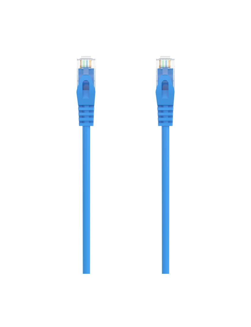 AISENS Cable de Red Latiguillo RJ45 LSZH Cat.6A 500 Mhz UTP AWG24, Azul, 2.0M