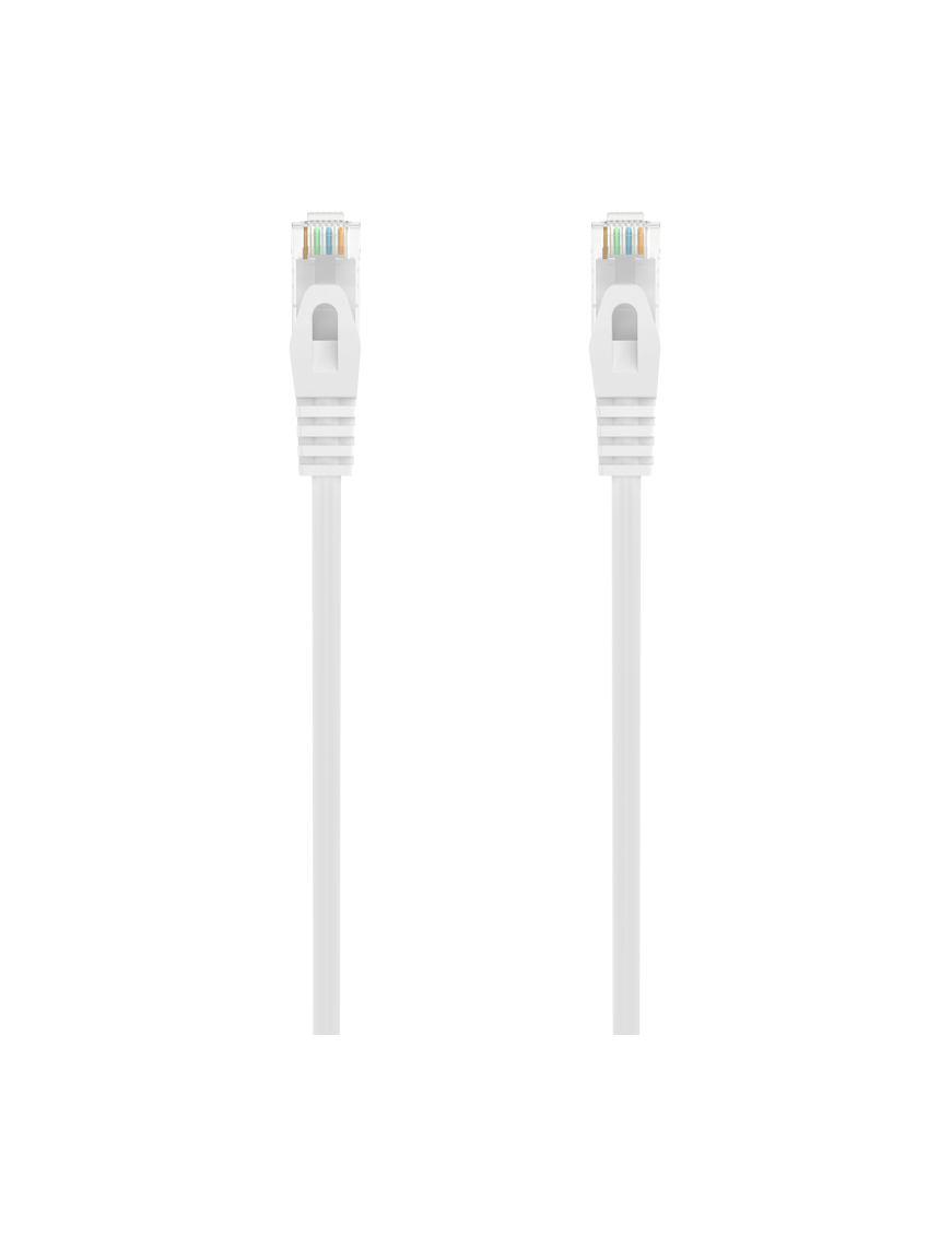 AISENS Cable de Red Latiguillo RJ45 LSZH Cat.6A 500 Mhz UTP AWG24, Blanco, 25CM