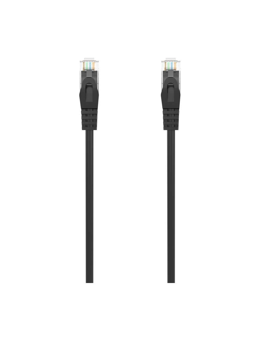 AISENS Cable de Red Latiguillo RJ45 LSZH Cat.6A 500 Mhz UTP AWG24, Negro, 0.5M