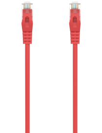AISENS Cable de Red Latiguillo RJ45 LSZH Cat.6A 500 Mhz UTP AWG24, Rojo, 1.0M