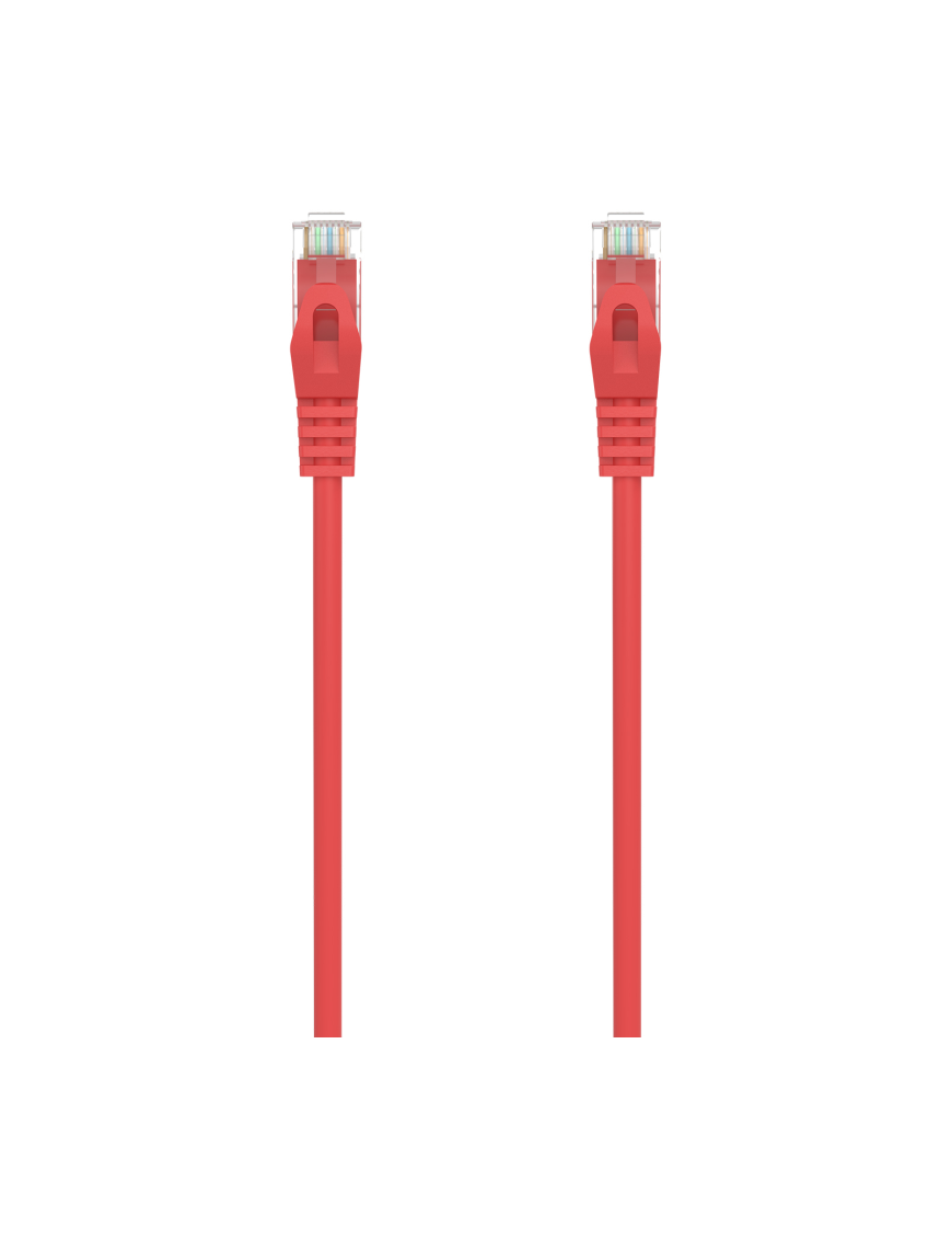 AISENS Cable de Red Latiguillo RJ45 LSZH Cat.6A 500 Mhz UTP Awg24, Rojo, 25CM