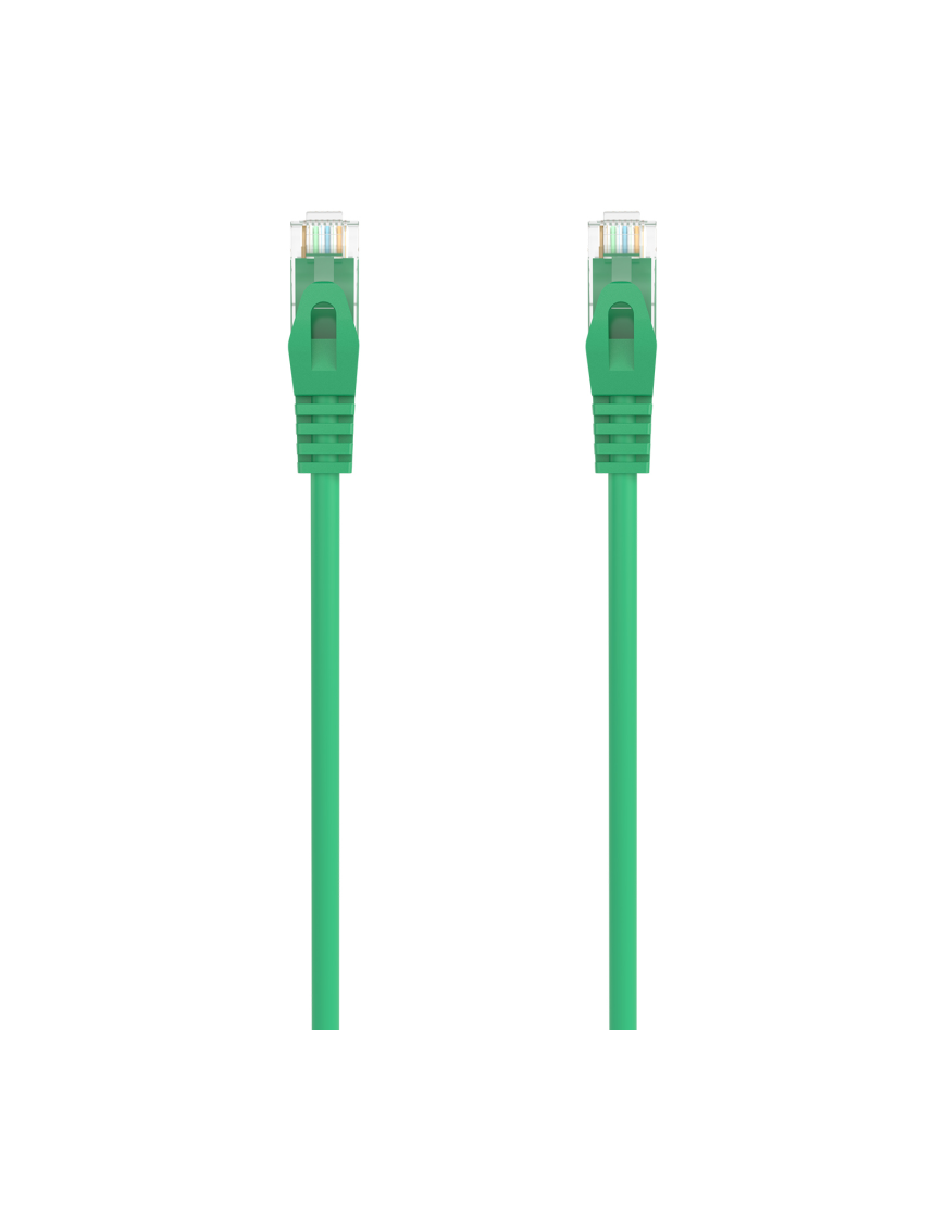 AISENS Cable de Red Latiguillo RJ45 LSZH Cat.6A 500 Mhz UTP AWG24, Verde, 0.5M