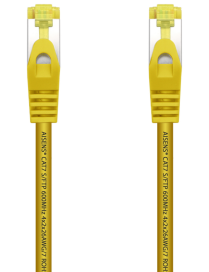 AISENS Cable De Red Latiguillo RJ45 LSZH Cat.7 600 MHz S/FTP PIMF AWG26, Amarillo, 25 cm