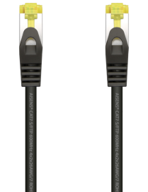 AISENS Cable De Red Latiguillo RJ45 LSZH Cat.7 600 MHz S/FTP PIMF AWG26, Negro, 1.0 m