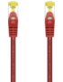 AISENS Cable De Red Latiguillo RJ45 LSZH Cat.7 600 MHz S/FTP PIMF AWG26, Rojo, 25 cm