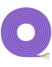 AISENS Cable de Red RJ45 LSZH Cat.6 UTP Rigido AWG23 CCA (Aleacion), Violeta, 100M